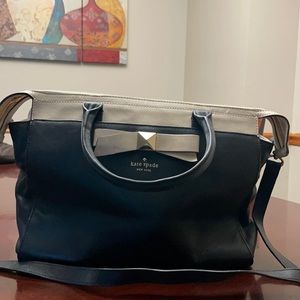 Gently used Kate Spade black and white bag